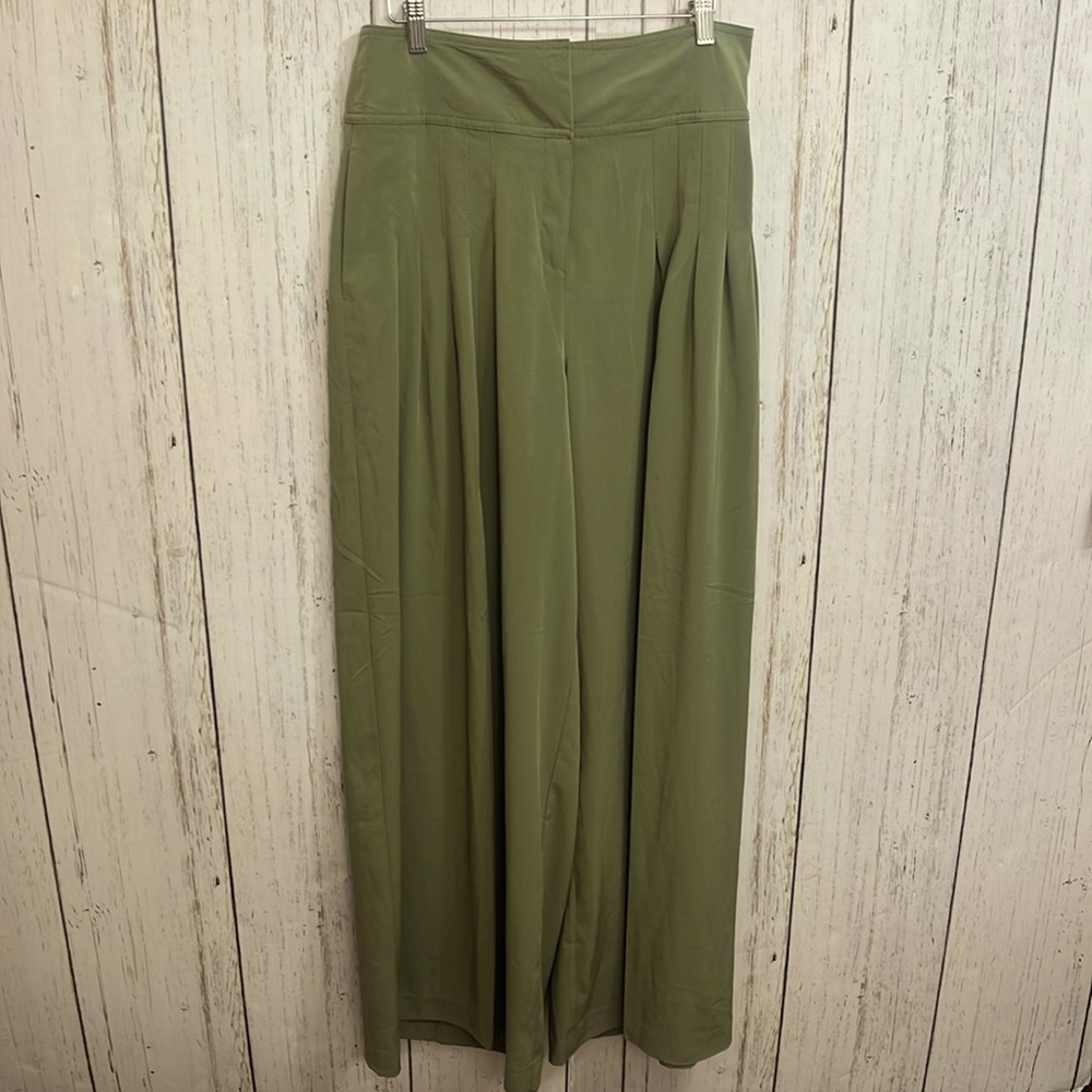 Gabrielle Union New York & Co Size 10 Wide Leg Pants Olive Green